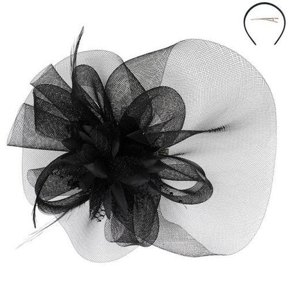 Veil Bow Fascinator in Black