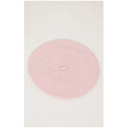 Wool Beret Hat in Baby Pink