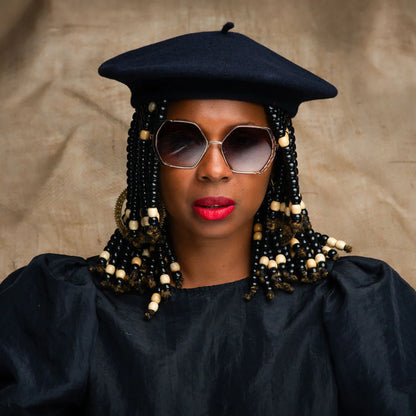 Wool Beret Hat in Navy