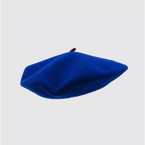 Wool Beret Hat in Royal Blue