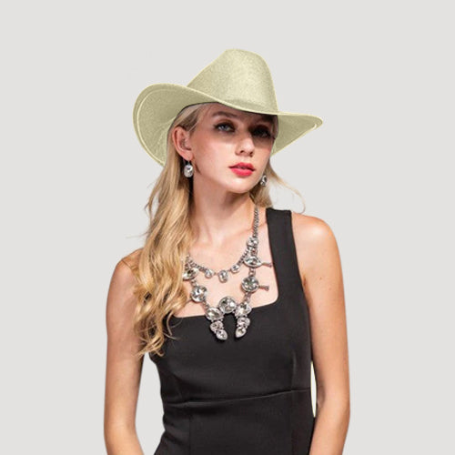 Shimmer Western  Cowboy Hat in Gold