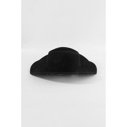 Studded Felt Western Cowboy Hat in Black