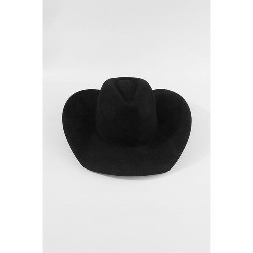 Studded Felt Western Cowboy Hat in Black