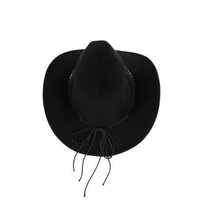 Tribal Band Western Style Cowboy Hat in Black