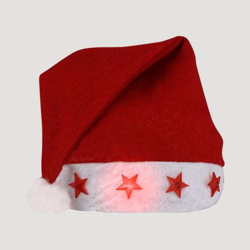 Flashing LED Santa Hat