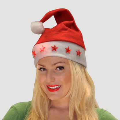 Flashing LED Santa Hat