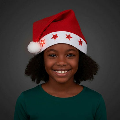 Flashing LED Santa Hat