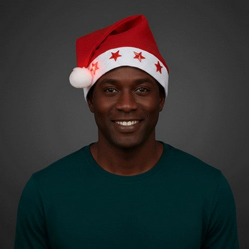 Flashing LED Santa Hat