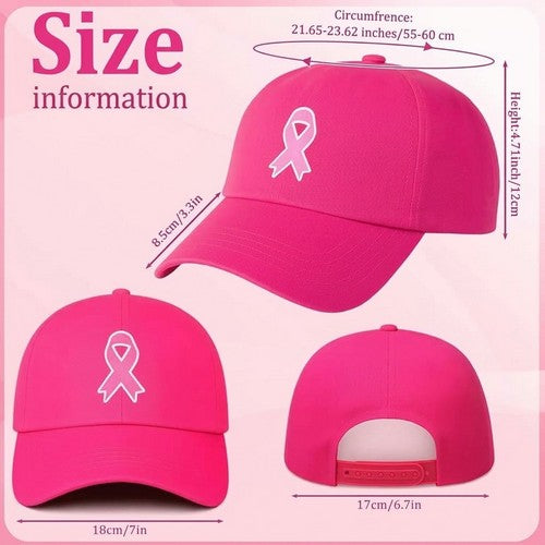 Breast Cancer Awareness Baseball Cap in Fuchsia Pink