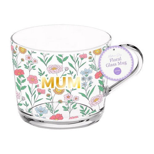 MOT128210B Mother's Day Floral Glass Mug