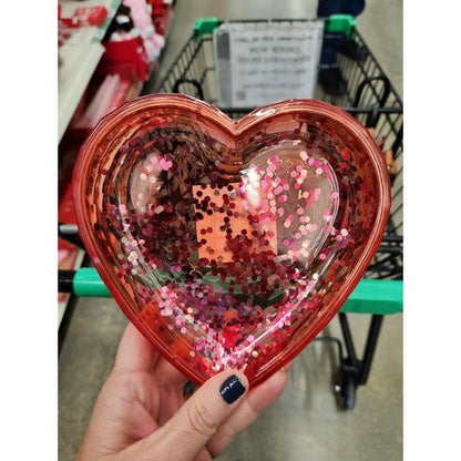341245 Confetti - Filled Heart Dish in Red