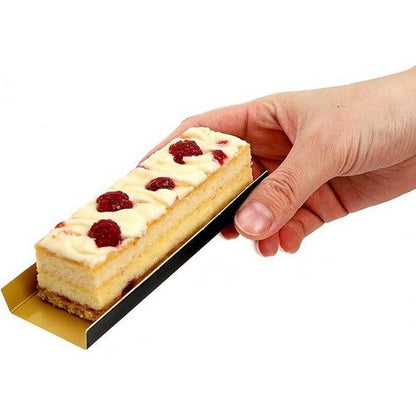Mini Foldable Cake Board 5"x 2.8" in Black/Gold