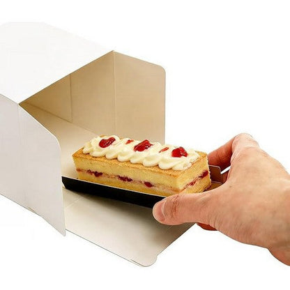 Mini Foldable Cake Board 5"x 2.8" in Black/Gold