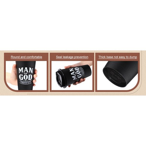 1 Timothy 6:11 Man of God 16oz Travel Cup