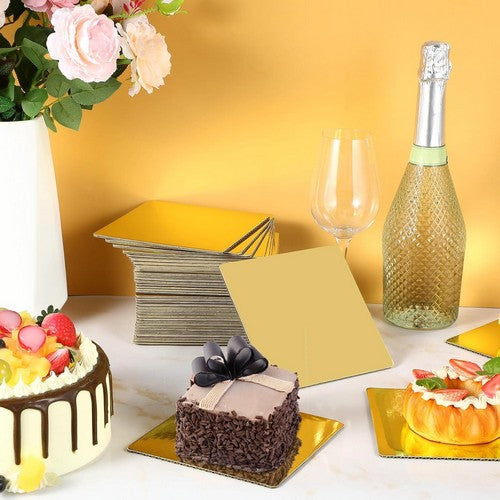 Square Cake Board 6" in Gold (20 Pack)