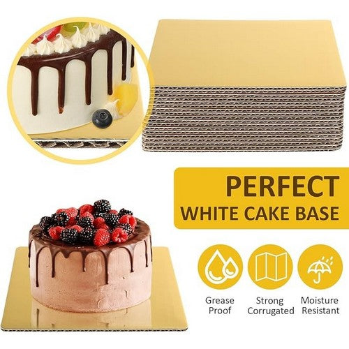 Square Cake Board 6" in Gold (20 Pack)
