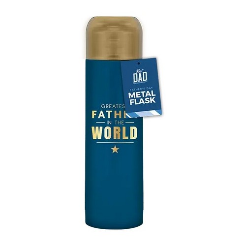 FAT7836OB Greatest Father In The World Metal Flask