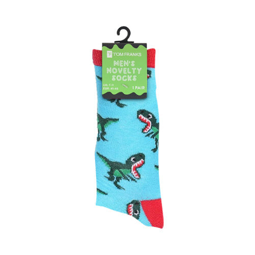 Tom Franks Novelty Dress Socks 1pr in Dinosaur Print