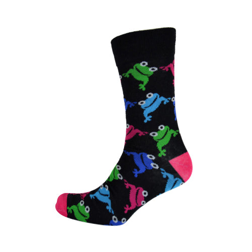 26678 Tom Franks Novelty Dress Socks in Frog Print 1 pc