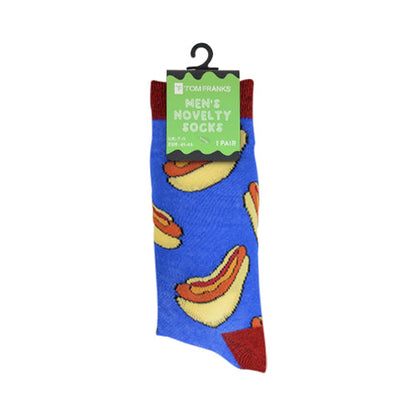 Tom Franks Novelty Dress Socks 1pr in Hot Dog Print