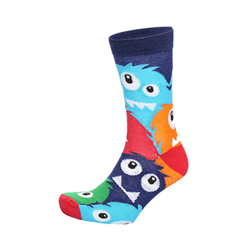 26686 Tom Franks Novelty Dress Socks in Monster Print 1 pc