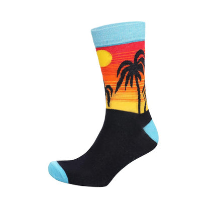 26686 Tom Franks Novelty Dress Socks in Sunset Print 1 pc
