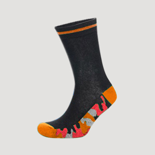 Tom Franks Camo Footbed Dress Socks 1pr in Orange