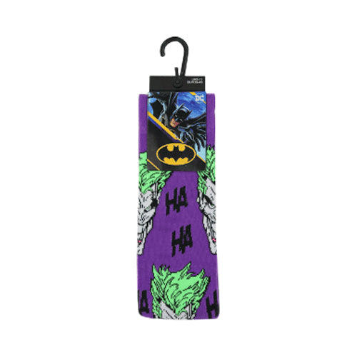 Official DC Batman Joker Fun Socks 1pr in Purple