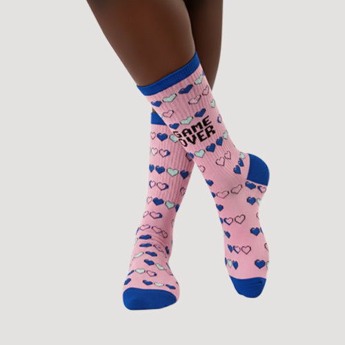 S31070 S. Christina Fun Socks in Game Over Light Pink