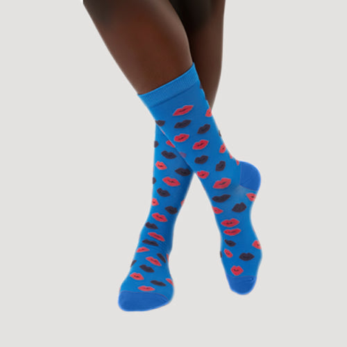 S31070 S. Christina Fun Socks in Lips Blue