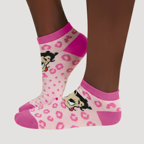 U Wear Ankle Cut Fun Socks in Betty Boop Light Pink