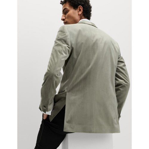 Marks & Spencer Tailored Fit Velvet Blazer in Green