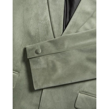 Marks & Spencer Tailored Fit Velvet Blazer in Green