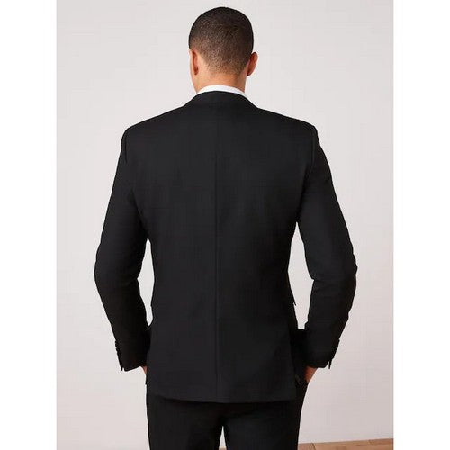 Peacocks 2-Button Slim Fit Jacket in Black