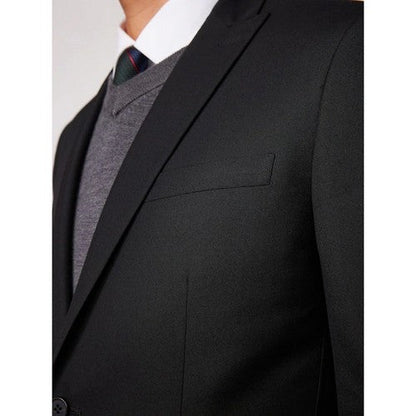 Peacocks 2-Button Slim Fit Jacket in Black