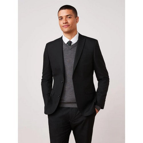 3033103258 Peacocks 2-Button Slim Fit Jacket in Black