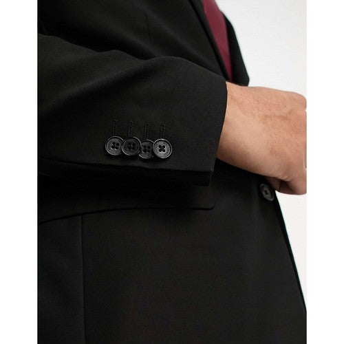 French Connection 2-Button Wool Jacket in Black