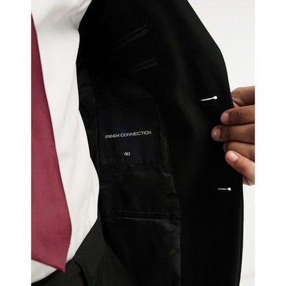 French Connection 2-Button Wool Jacket in Black