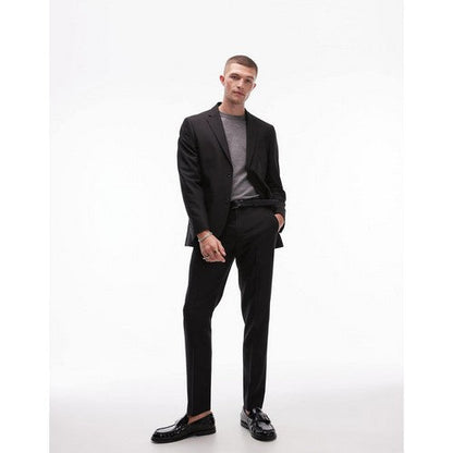 Topman Skinny Fit 2-Button Jacket in Black