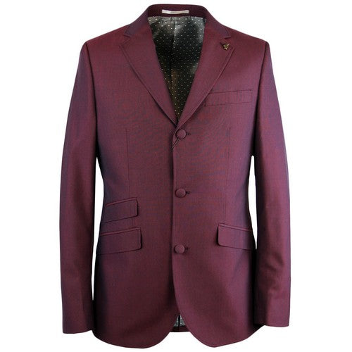 Wool & Mohair Blazer Burgundy 