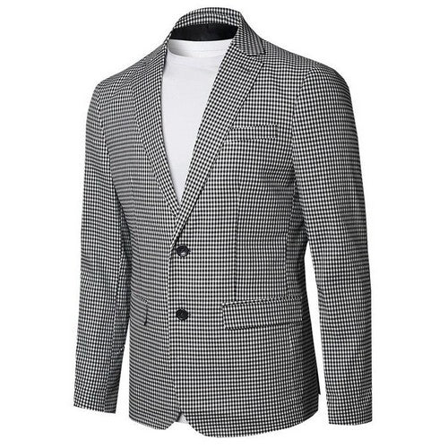 Elbow Patch Slim Fit Cotton Blazer