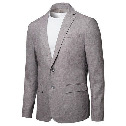 Elbow Patch Slim Fit Cotton Blazer