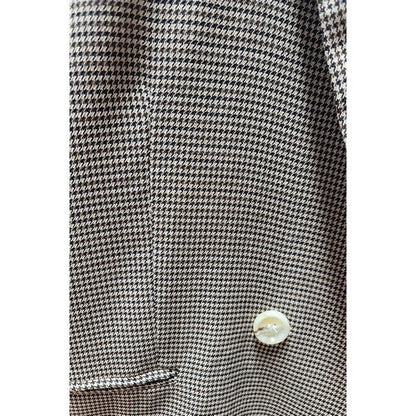 Double Breasted Blazer in Brown Houndstooth