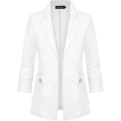 127142476598 Mint Limit Open Front Jacket in White