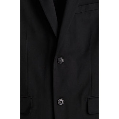 GU Slim Fit Soft 2-Button Jacket in Black