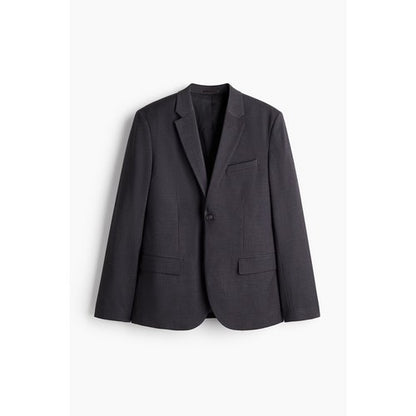 GU Slim Fit Soft 2-Button Jacket in Charcoal Grey