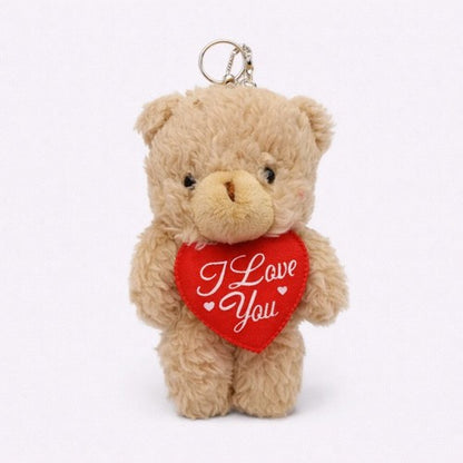 I Love you Bear Keychain in Brown