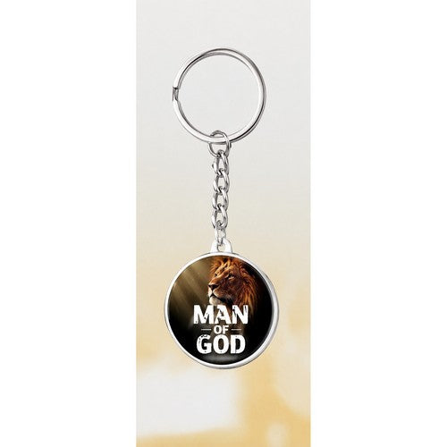 B0GMQQYSLK Man of God Lion Keyring