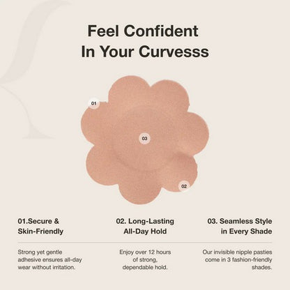 Disposable Nipple Cover Pasties 1 Pair in Black