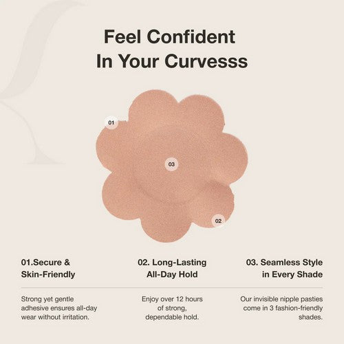 Disposable Nipple Cover Pasties 1 Pair in Brown